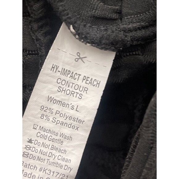 Hy-Impact Peach Contour Sports Black Textured Bicycle Short Size L - Picture 9 of 9